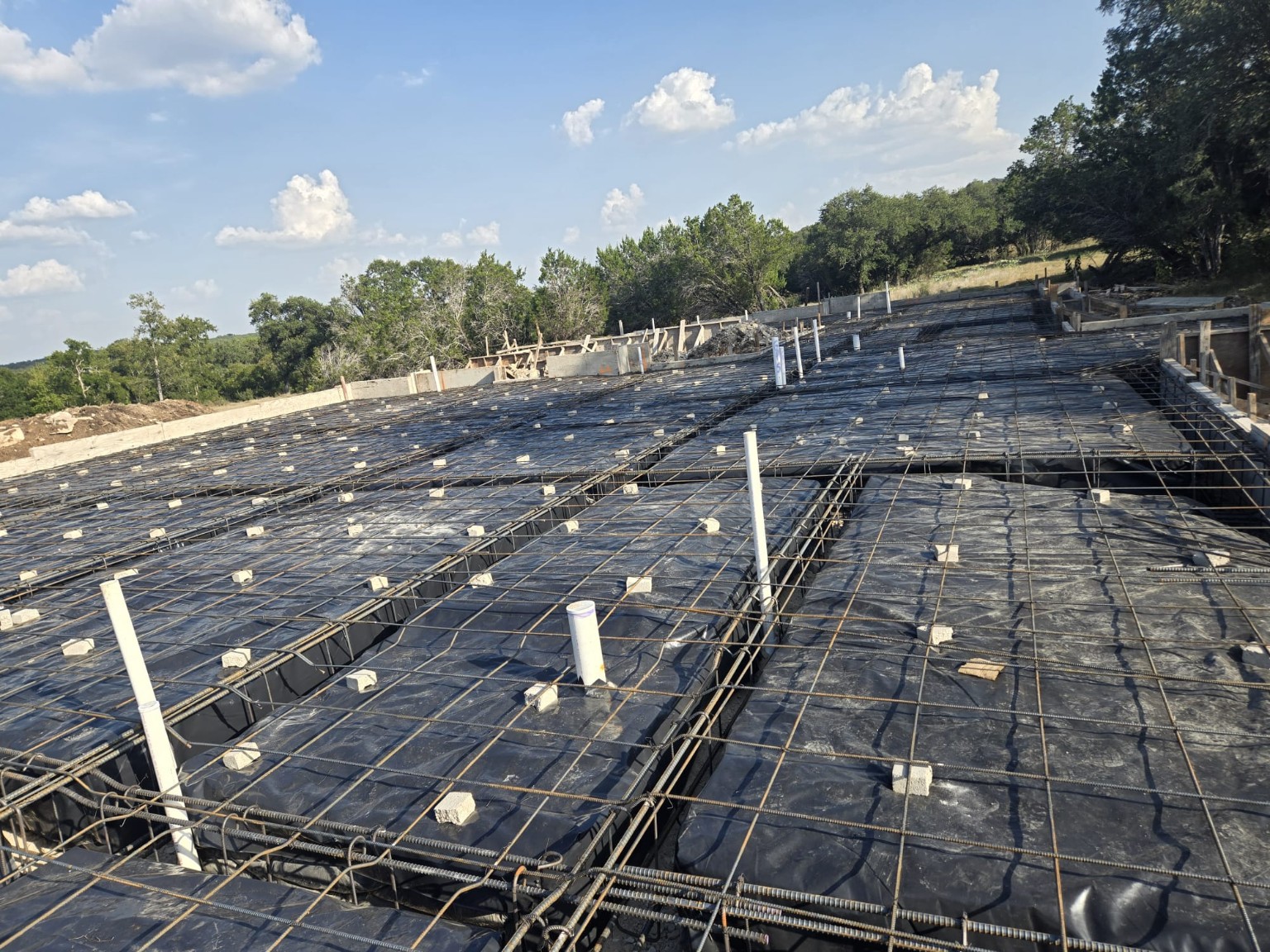 Rebar installation and foundation reinforcement project by Gaston Hernandez Construction in San Antonio, Texas