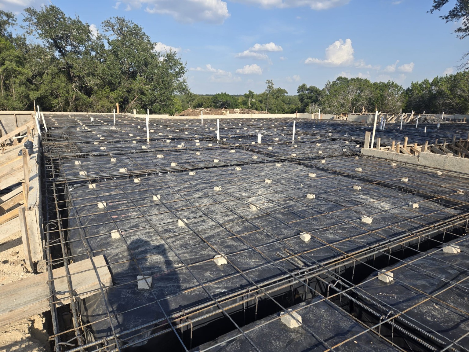 Rebar installation and foundation reinforcement project by Gaston Hernandez Construction in San Antonio, Texas